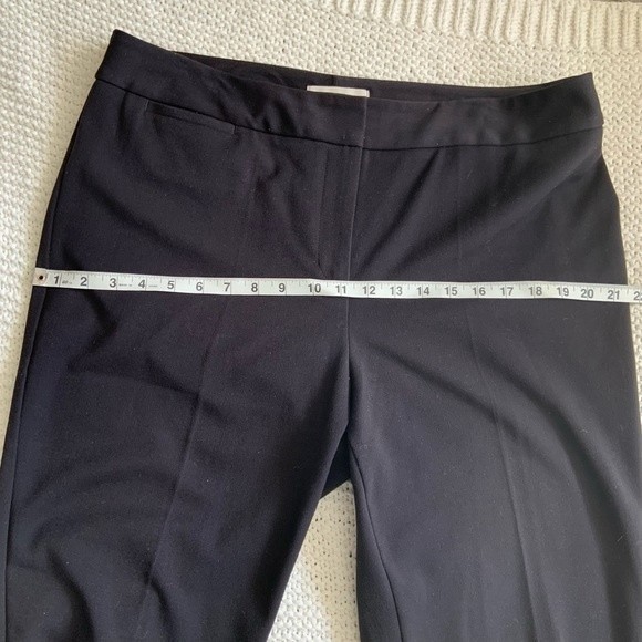 Talbots Black Women's Dress Flat Front Trousers Straight Leg Pants Size 14 - Picture 9 of 13